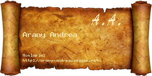 Arany Andrea névjegykártya